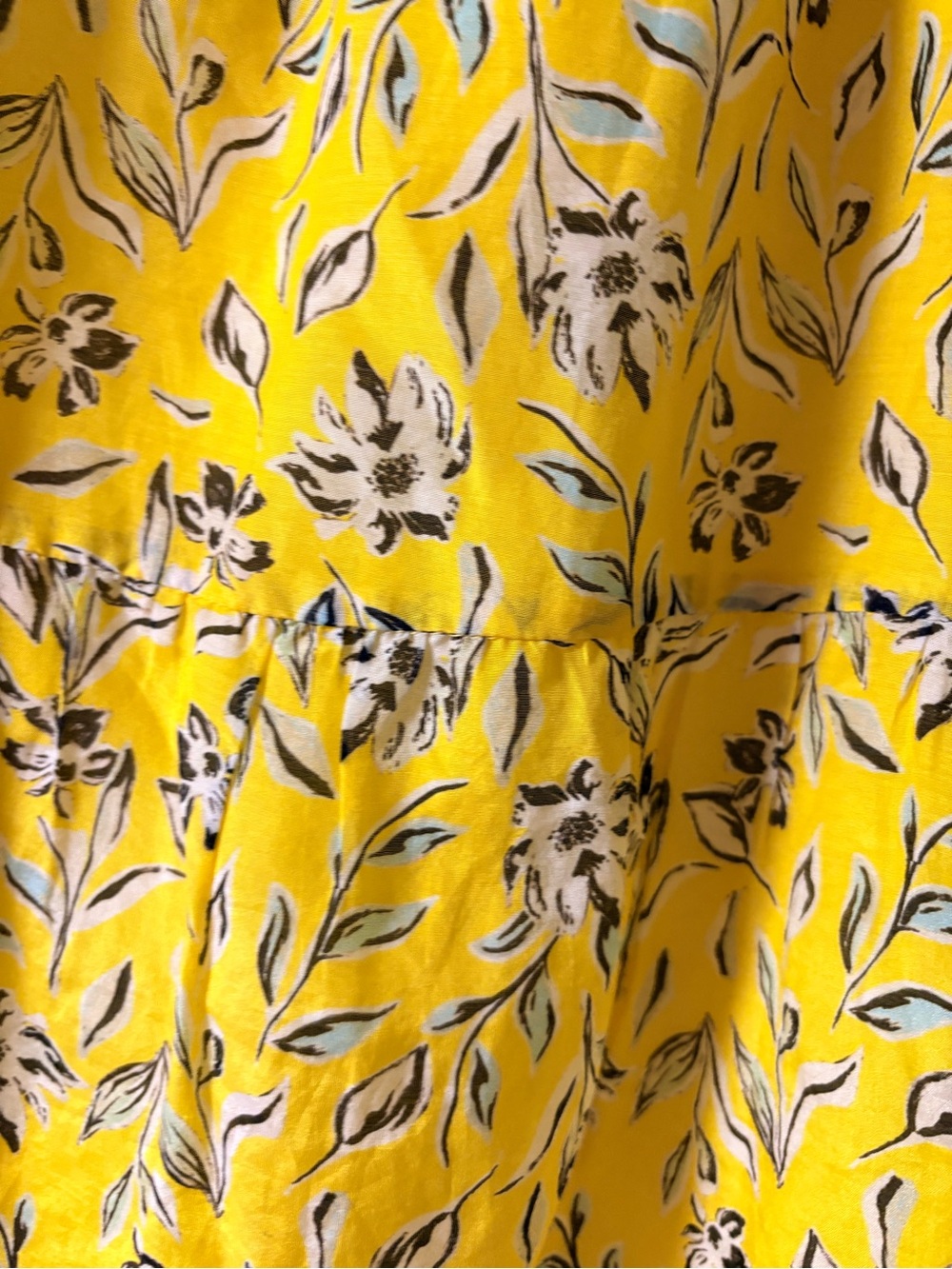 Bright Yellow Floral  Top - Picture 3 of 6